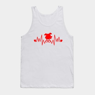 Dog Infinity Red Pulse Heartbeat Tank Top